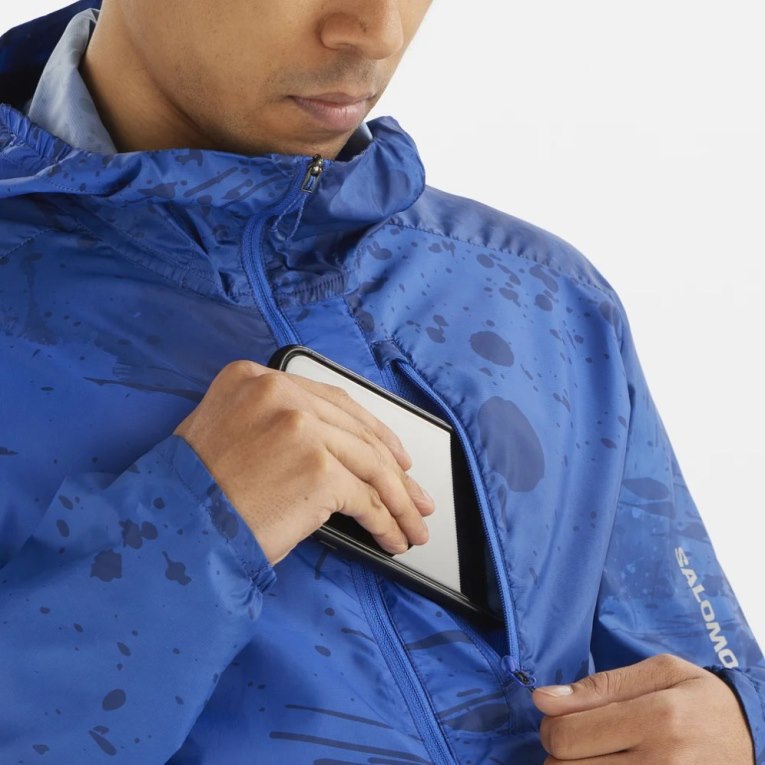 Salomon Bonatti Cross Men's Windbreaker Blue | CA 18D72